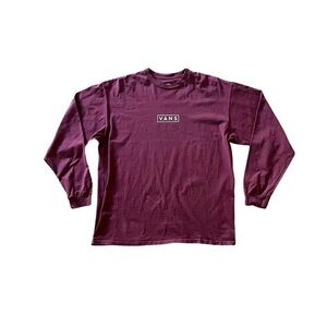 Vans Maroon Long Sleeve Tee - Size XL
